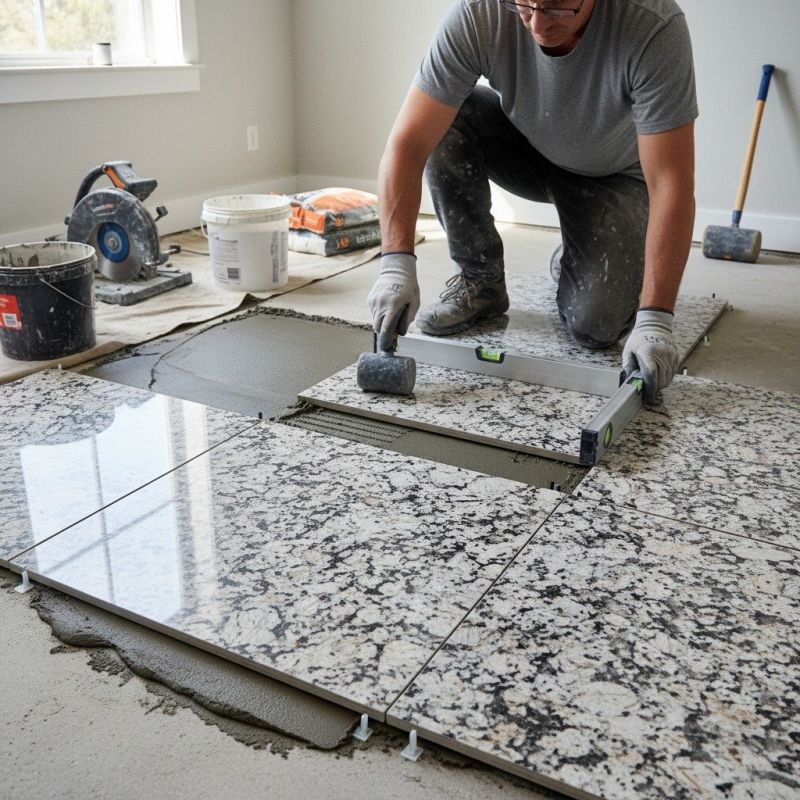Marble Tile Floor Installation in Alpharetta, GA